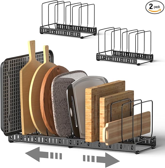 HzTinT 2PACK Cutting Board Organizer, Adjustable Divider Cutting Board Holder by HzTinT