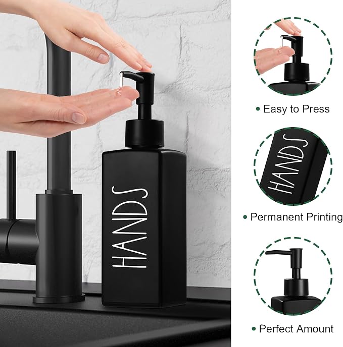 Hand Soap Dispenser, Matte Black Soap Dispenser - Image 3