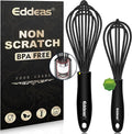 Eddeas Mini Silicone Whisk, Small Silicone Whisk 7+9in, BPA free Non Scratch by Eddeas