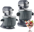 InnoMoon Ice Cream Maker Attachment for KitchenAid Stand Mixer, Compatible for Kitchenaid 4.5QT/5QT/6QT/7QT Stand Mixer, 2-Quart Frozen Yogurt, Sorbet Gelato Maker, Kitchen aid Ice Cream Maker (Gray)