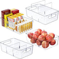 Mpotmiy 4 Pack Clear Pantry Organizers and Storage Bins by Mpotmiy