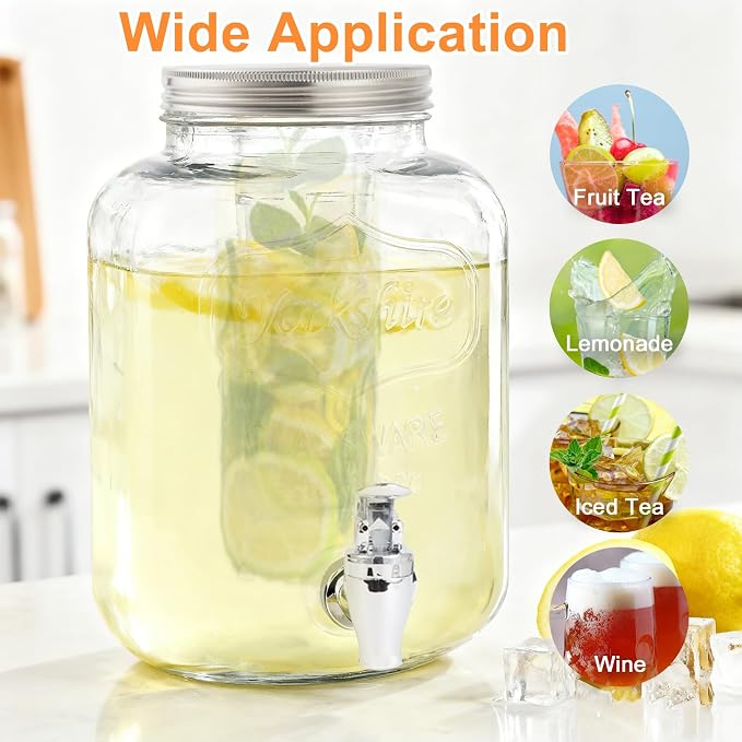2 Gallon Glass Drink Dispensers - Image 7