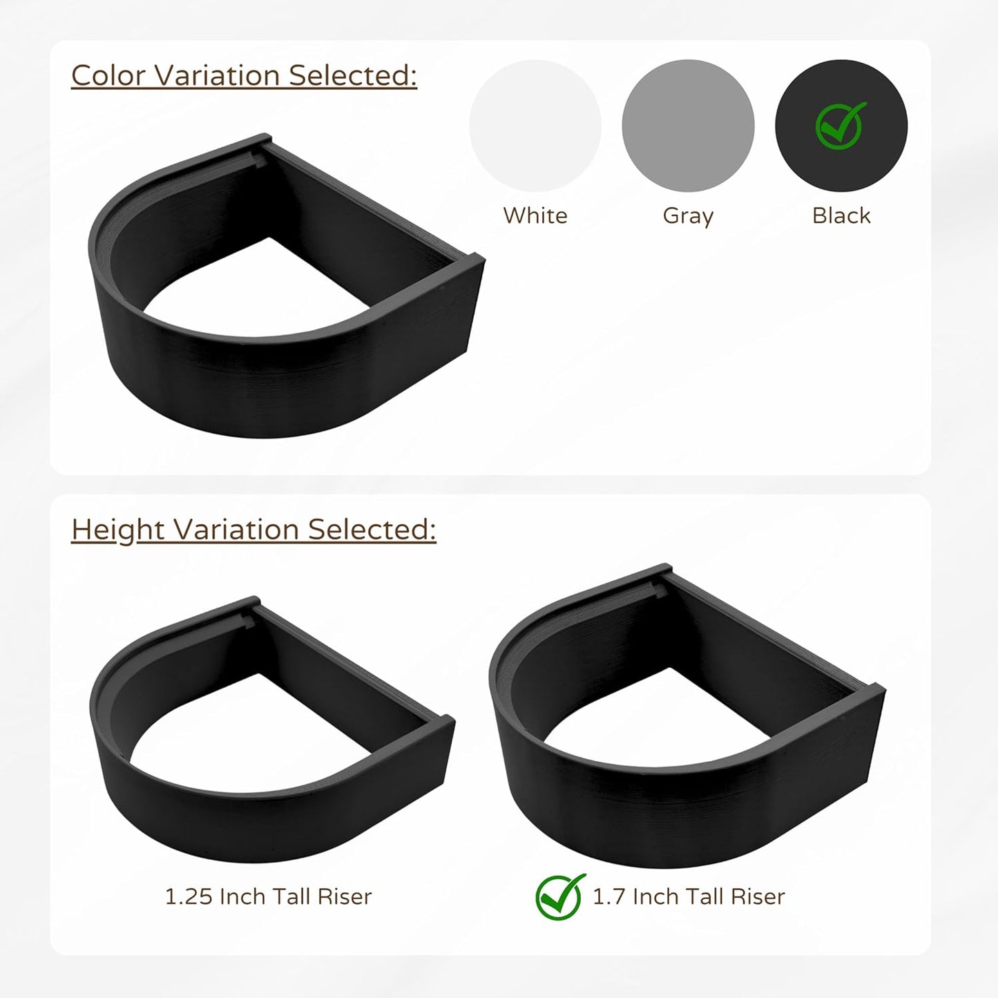 Drip Tray Mug/Cup Riser Made for the Keurig to Reduce Splashes - Riser Only (Black, K-Mini 1.7 inches Tall)