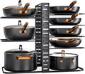 MUDEELA Pots and Pans Organizer Rack under Cabinet 14.55in Height, 8-Tiers by MUDEELA