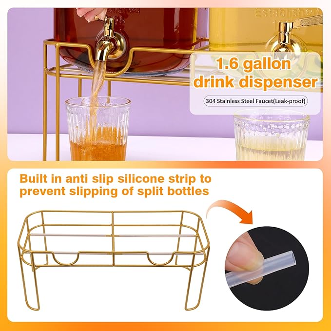 1.6 gallon Glass Beverage Dispenser - Image 3