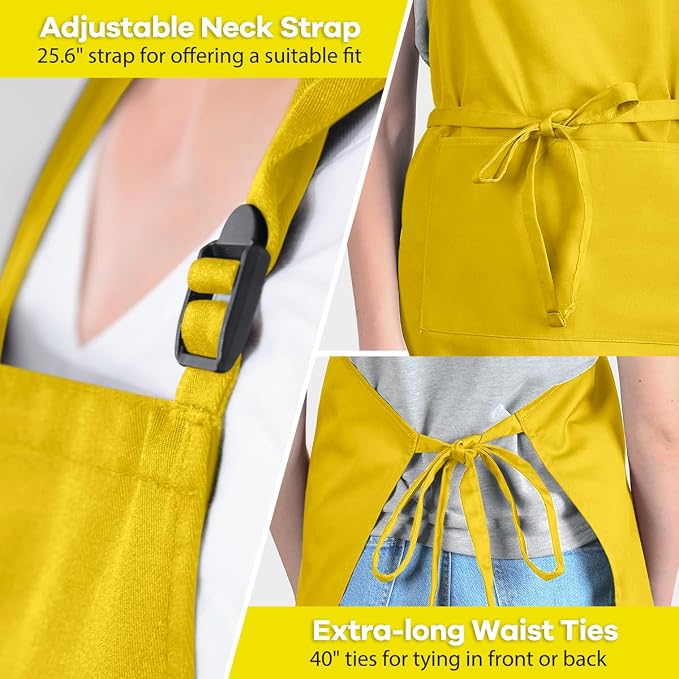 ROTANET Extra Large Apron for Men Adjustable Bib Aprons - Image 5