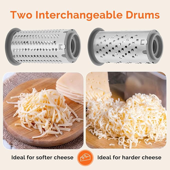 UHIYEE Patented Rotary Parmesan Cheese Grater, Hand Crank Cheese Shredder - Image 2