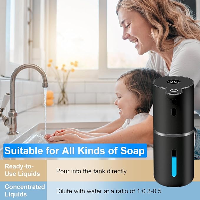 OHIFAST 2 Pack Automatic Liquid Soap Dispenser Touchless, USB Rechargeable - Image 6