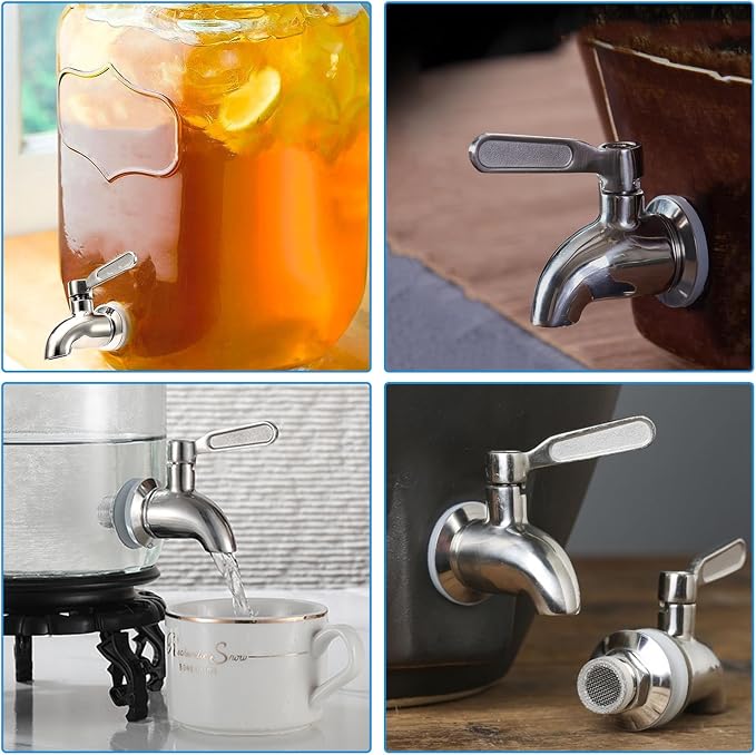 Glass Drink Dispenser, Iced Beverage Container - Image 6