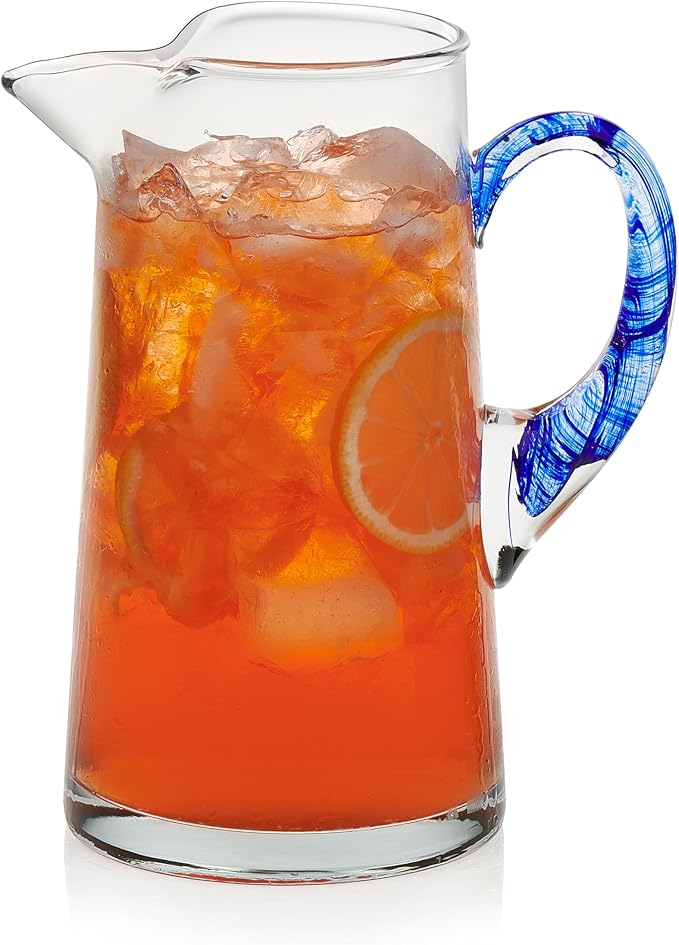Libbey Cabos Large Glass Pitcher, 90 Oz Handcrafted Glass Water Pitcher by Libbey