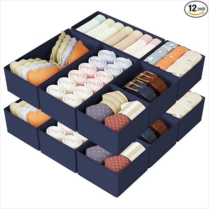 DIMJ Drawer Organizers Clothes, Fabric Closet Organizers and Storage, Shallow by DiMJ