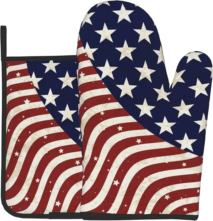 Patriotic Oven Mitts by DZGlobal
