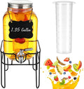 Drink Dispenser 1.35 Gallon Glass Beverage Dispenser by FUREEY