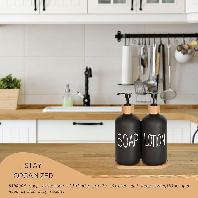 Black Soap Dispenser Bathroom Set, Set - Image 3