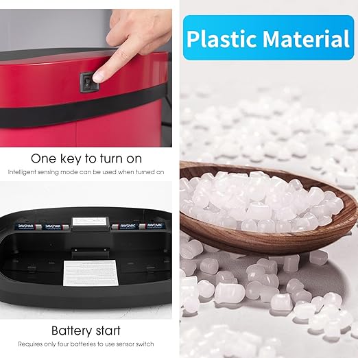 BestOffice | 13 Gallon Plastic Trash Can - Image 3