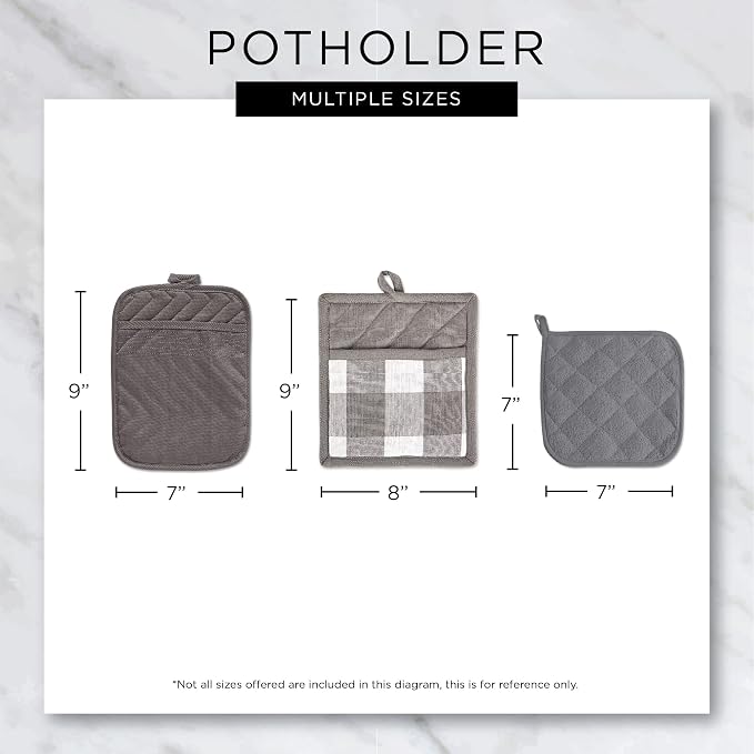 DII Home Sweet Farmhouse Kitchen Collection, Potholder/Oven Mitt/Dishtowel Set - Image 7
