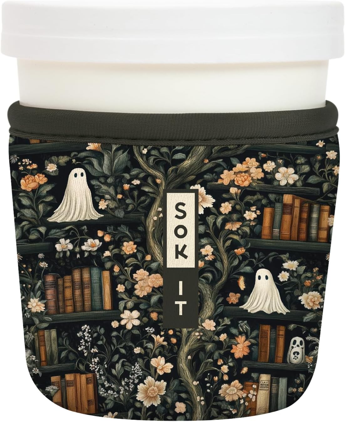 Sok It IceCreamSok Insulated Neoprene Cover (Ghost Stories, Tapered Ice Cream Pints)