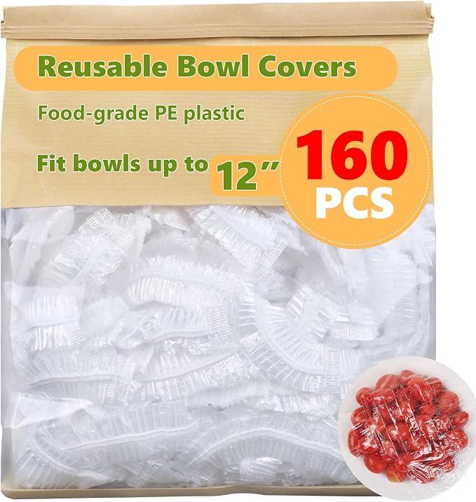 160Pcs Bowl Covers for Bread Proofing- Fits Bowls Up to 12", Large Thickened by MITINU
