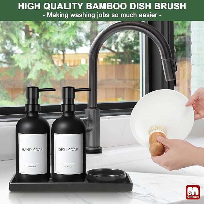 GMISUN Kitchen Soap Dispenser Set, 17 fl oz Dish Soap Dispenser - Image 5