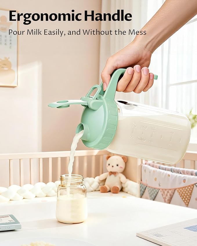 32oz Breast Milk Pitcher with Lid – Leak-Proof & Airtight Glass Storage - Image 5