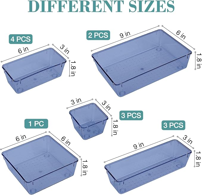 StorMiracle 13 PCS Drawer Organizer Set, 5 Varied Size Bathroom and kitchen - Image 2