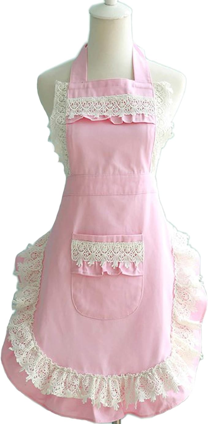 Hyzrz Lovely Home Work Adjustable Apron Cake Kitchen Cooking Women Girls Aprons - Image 5