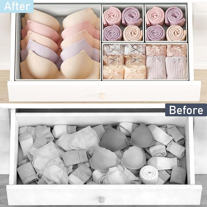 DIMJ Drawer Organizer Clothes 28 Pack - Image 6