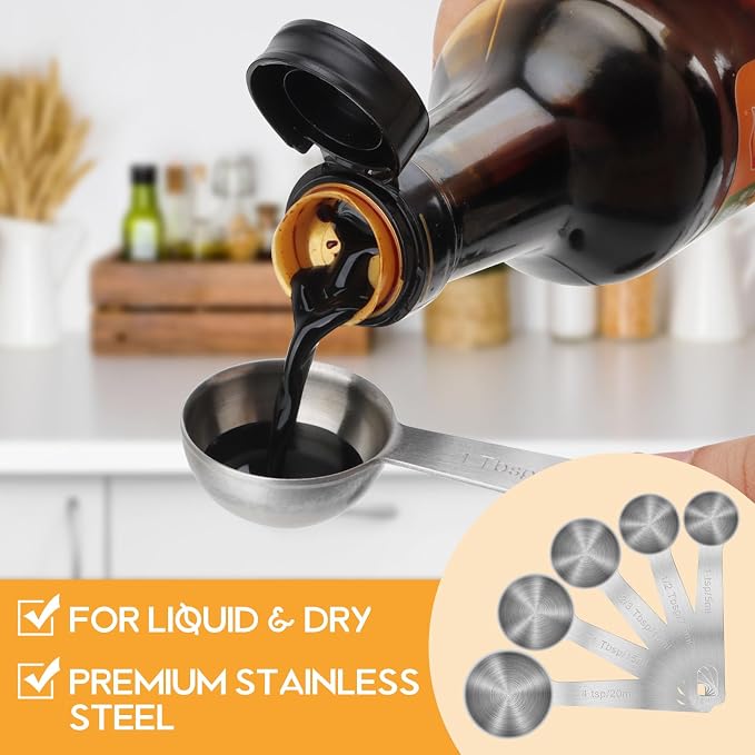 2 PCS 1 1/2 Teaspoon Stainless Steel Single Measuring Spoon - Image 2