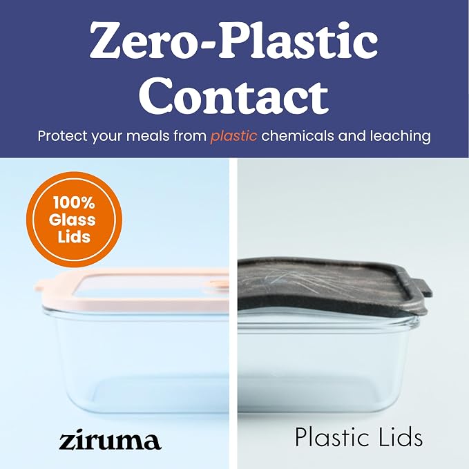 Ziruma Non-Toxic 2.6 Cup Glass Food Storage Containers - Image 3