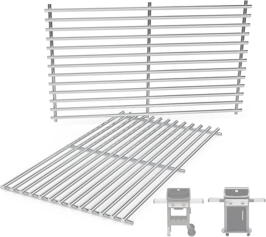 7637 17.5" Grill Grates Replacement for Weber Spirit I & II 200 Series, for Weber Spirit Grill Grates, Spirit 210, GS4 Spirit II 200 for Weber Spirit II Grill Parts, 7MM Stainless Steel Grill Grates