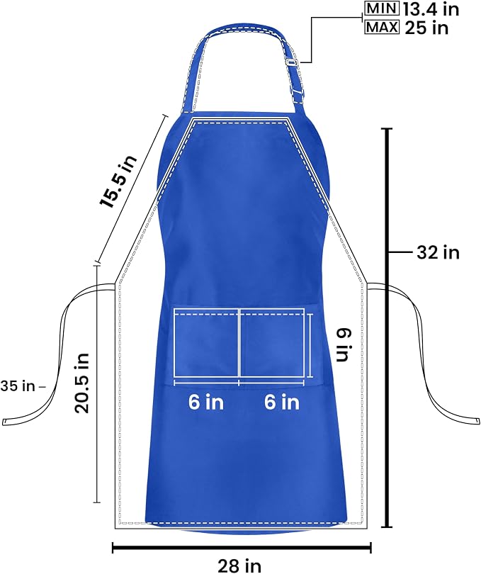 Utopia Kitchen 10 Pack Bib Apron Adjustable - Image 2