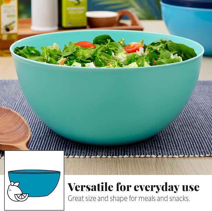 US Acrylic Vista Durable Plastic Salad and Serving 10-inch Bowls | Set of 4 in - Image 4