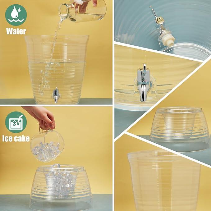 Tioncy 5 Pcs Acrylic Beverage Dispenser - Image 3