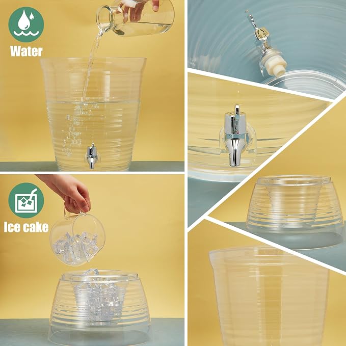 Tioncy 2 Pcs Acrylic Beverage Dispenser - Image 2