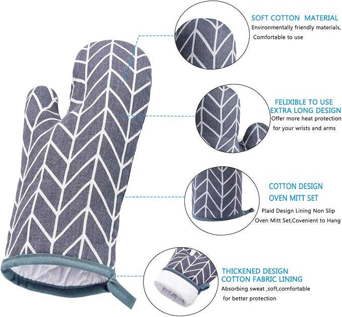 Oven Mitts and Potholders BBQ Gloves-Oven Mitts and Pot Holders - Image 2