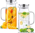 Bivvclaz 2 Pack 1.2 Liter 40 oz Small Glass Pitcher by Bivvclaz