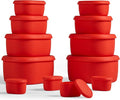 ISSEVE 12Pcs/Set Nesting Silicone Food Storage Containers by ISSEVE