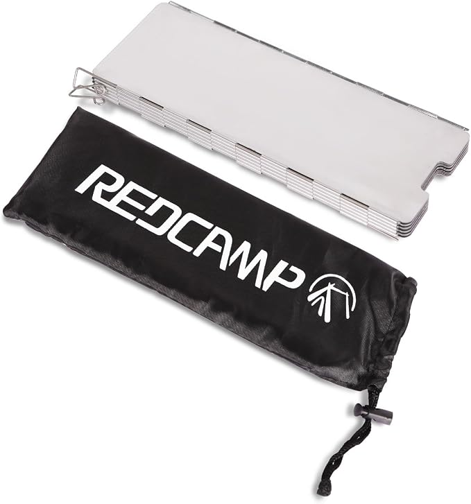 REDCAMP Folding Outdoor Stove Windscreen, 9 Plates Aluminum Camping Stove - Image 6