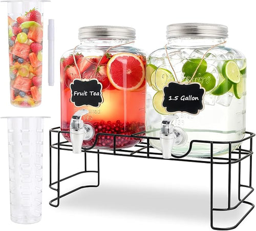 1.5 Gallon Glass Drink Dispensers by MRKIANGCI