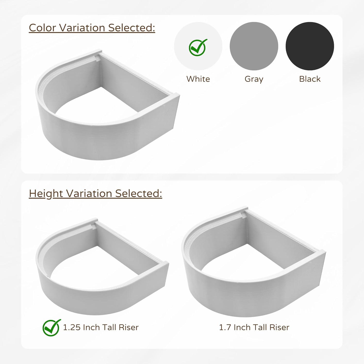 Drip Tray Mug/Cup Riser Made for the Keurig to Reduce Splashes - Riser Only (White, K-Slim 1.25 inches Tall)