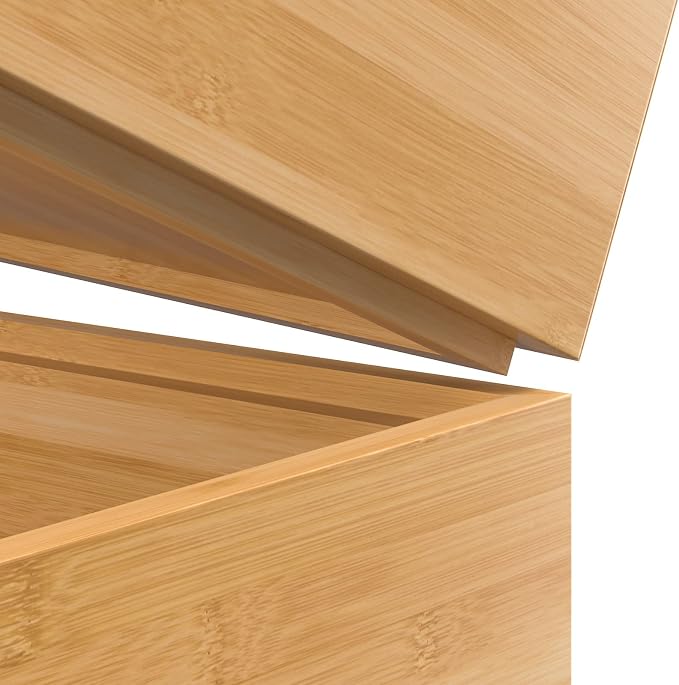 VeyFey Silverware Tray for Drawer, Stackable Kitchen Bamboo Drawer Organizer - Image 5