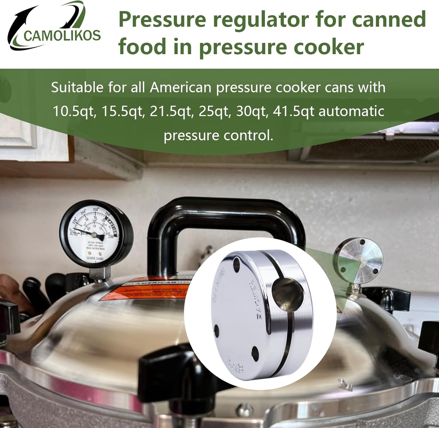 Pressure Regulator Weight Fits for All American Pressure Cooker Canner 10.5qt 15.5qt 21.5qt 25qt 30qt 41.5qt Part of the Automatic Pressure Control