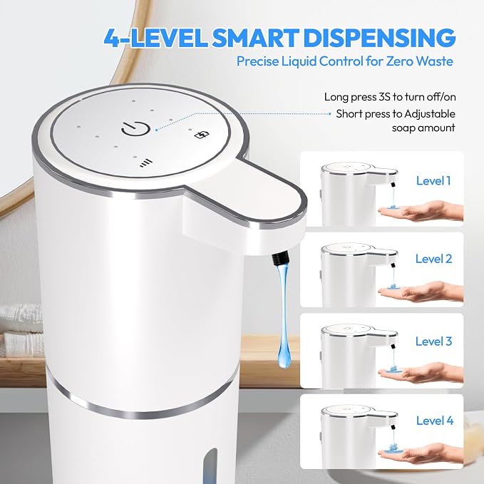 Automatic Soap Dispenser Touchless, Liquid Hand Soap Dispenser 12.8oz USB - Image 2