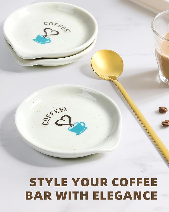 FANGSUN Coffee Spoon and Rest Set, Mini Spoon Holder - Image 2