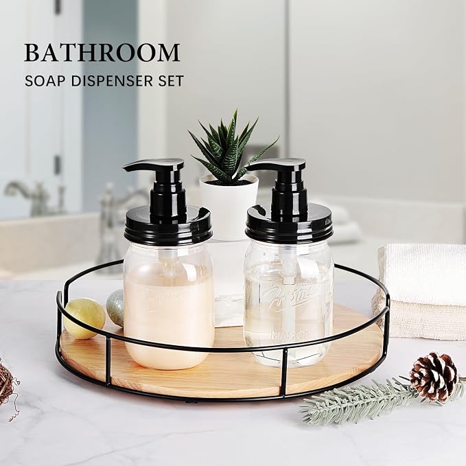 Amolliar Plastic Mason Jar Soap Dispenser - Image 4