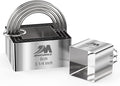 Square Biscuit Cutter Set 1.75inch 2inch 2.25inch 2.75inch 3.25inch, Stainless by MJINGMEI