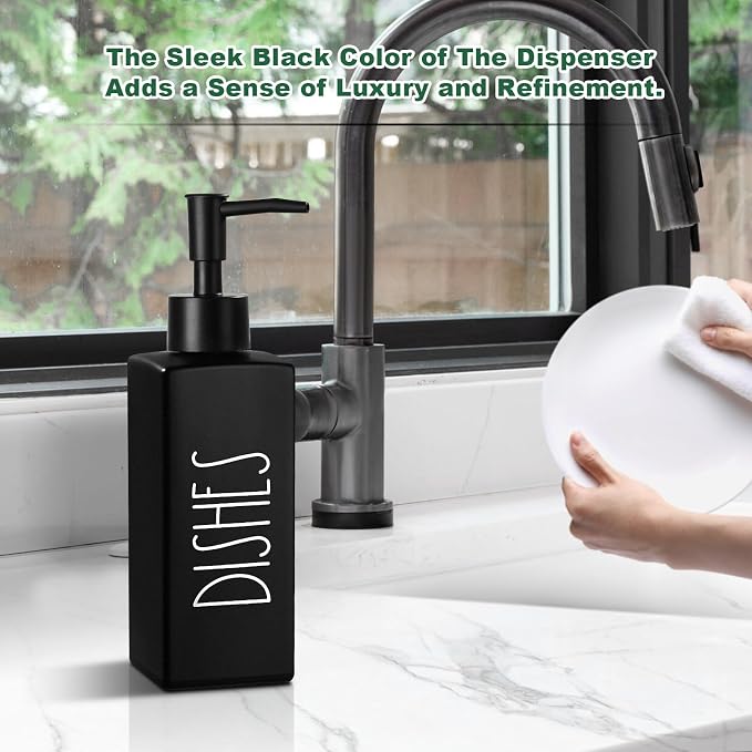Dish Soap Dispenser, Matte Black Soap Dispenser - Image 6