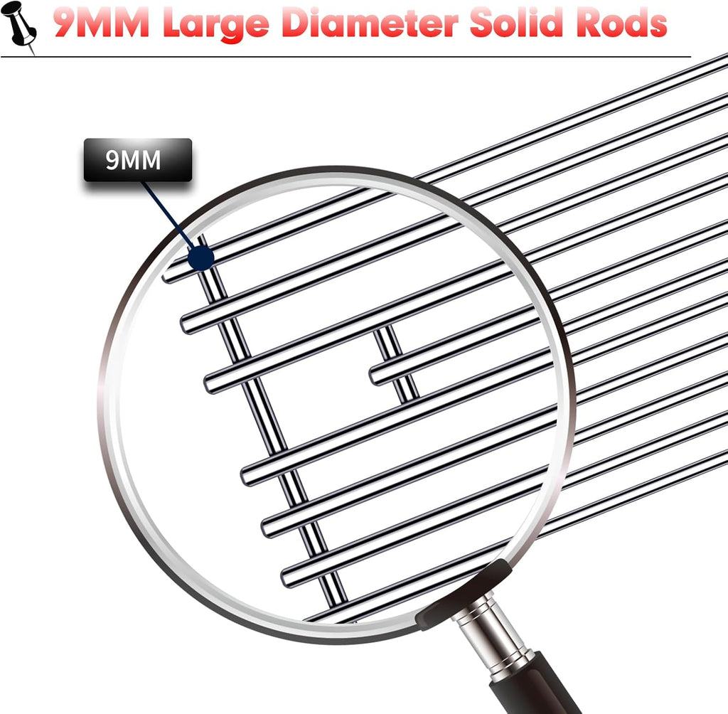 9MM 16517 Grill Grates Replacement for Bull Grill Replacement Parts, BBQ Bull Angus 4 Burner 47628 47629, Steer Premium 69008, Lonestar 87049, Bull Outlaw 26038 26039, Stainless Steel Grids
