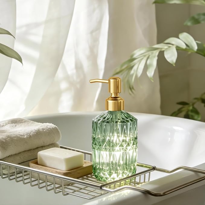 AmazerBath Soap Dispenser Green Glass Soap Dispenser - Image 6
