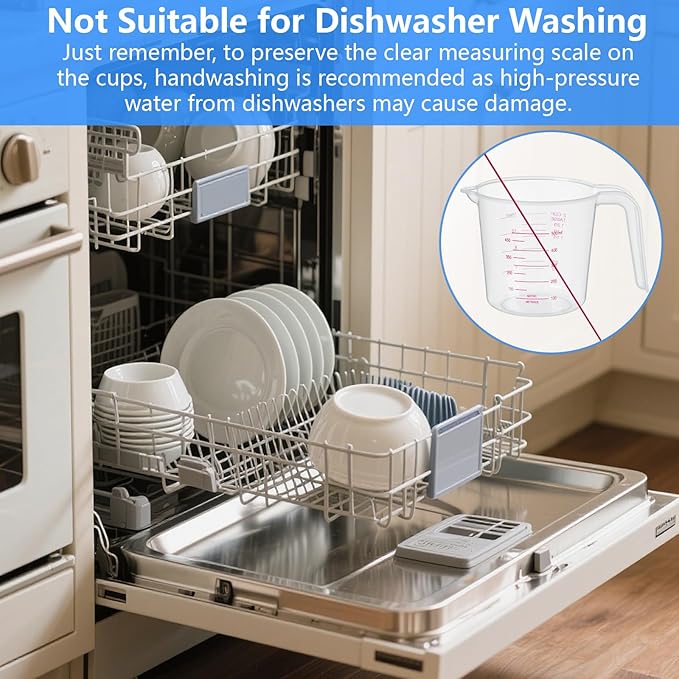 DTDNZKN 2 Pack Measuring Cup Set, Includes 250Ml, and 500Ml Plastic Liquid - Image 4